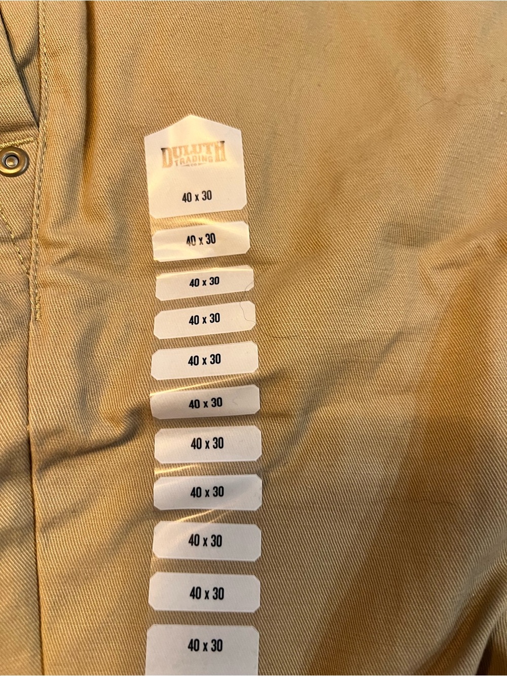 *NEW* Two pair men’s Duluth Trading Co Work Pants - Olive Green and Khaki - Picture 6 of 8